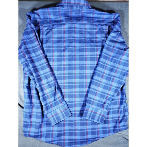 Cabela's Mens Blue/ Purple Long Sleeve  Plaid Button Up Shirt Large - Picture 5 of 5